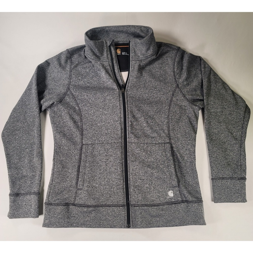 Carhartt Force Extremes Womens Large Full Zip Jacket Gray Fleece Lined - Picture 2 of 10